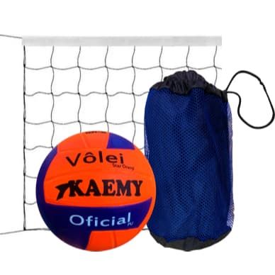 Kit Vôlei Verão com Bola Vôlei, Rede 9 metros e Sacola