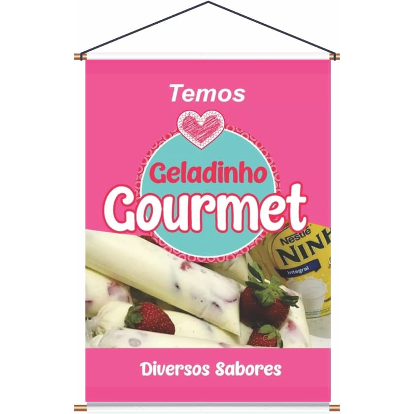 Banner Geladinho Gourmet Arte pronta