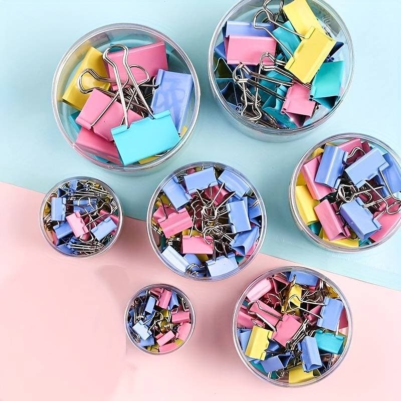 Grampo Prendedor / Clips de Papel Tipo Prendedor Cores Variadas 51mm 41mm 32mm 25mm 19mm