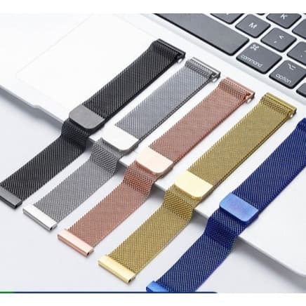 Pulseira Milanese Smartwatch Aço Metal Fecho Magnético Amazfit Bip/ Bip Lite/gts Galaxy Watch Universal 20mm/22mm