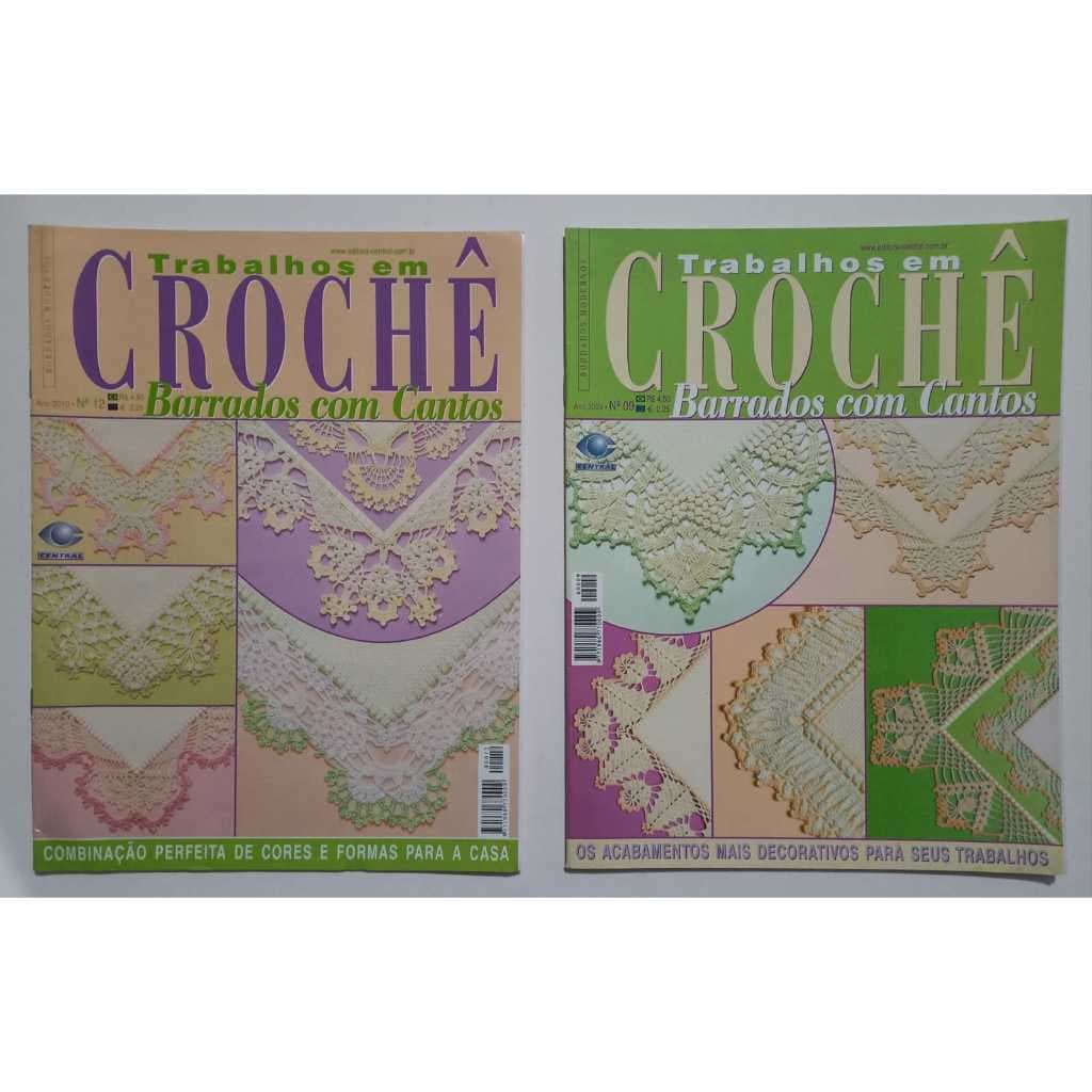 Kit 2 REVISTAS CROCHÊ Editora Central CROCHÊ Barrados com Cantos