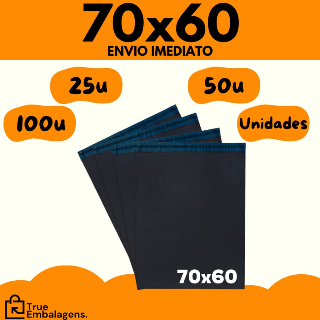 Envelope 70x60 Segurança Embalagem De Envio 70x60 Correios 25, 50 e 100 unidades
