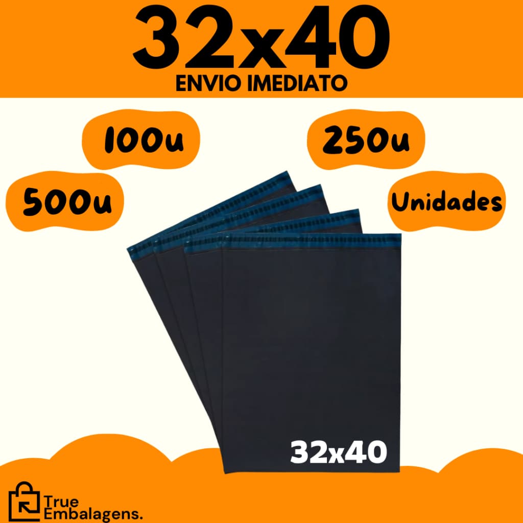 Envelope 32x40 Segurança Embalagem De Envio 32x40 Correios 100, 250 e 500 unidades