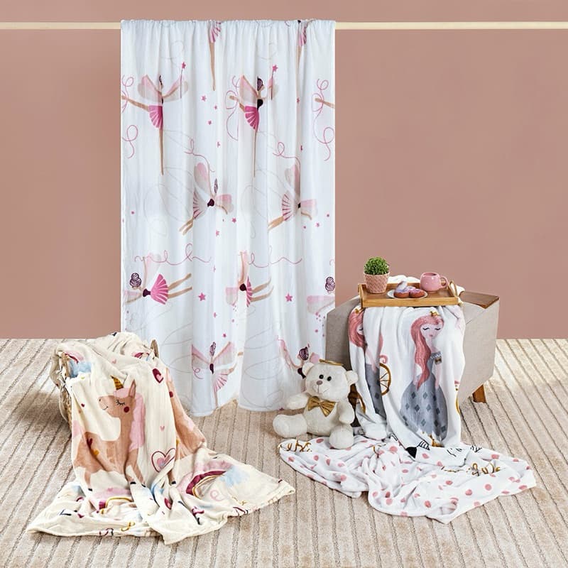 Manta Bouti Kids Bailarina, Unicórnio, Little Princess Princesa