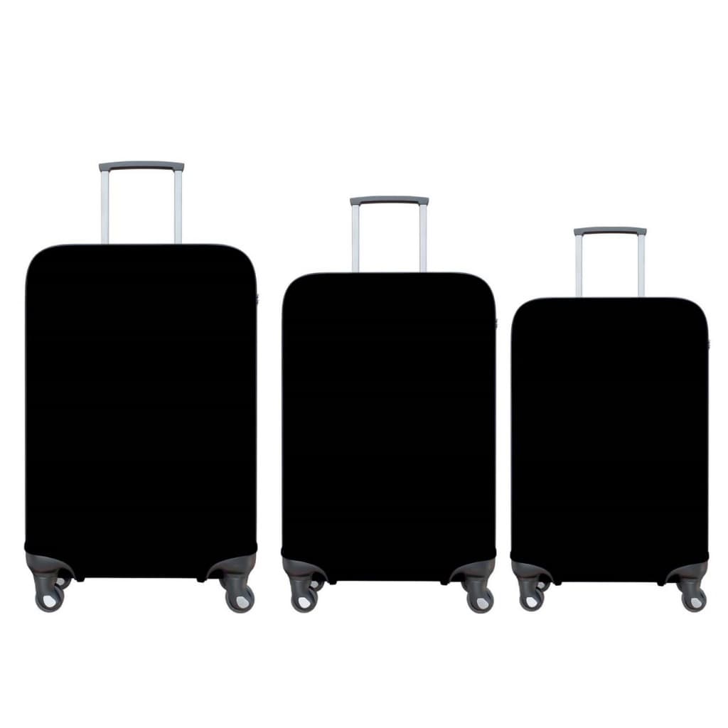 Kit 3 Capas para Mala de Viagem  Preta - Tamanho P/ M/ G suplex protetora