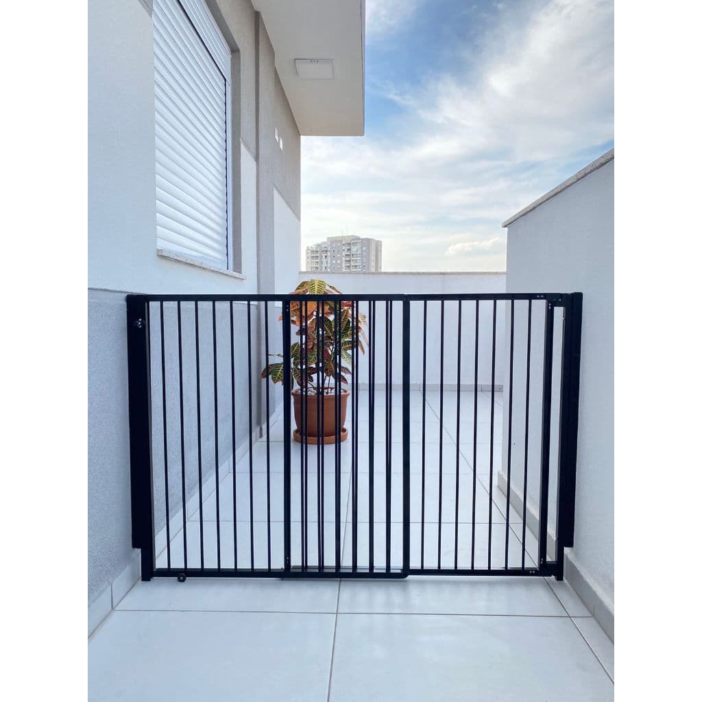 Portão de Segurança Criança e PET de Abrir e Correr Altura 85cm Largura Regulável 105 a 200cm