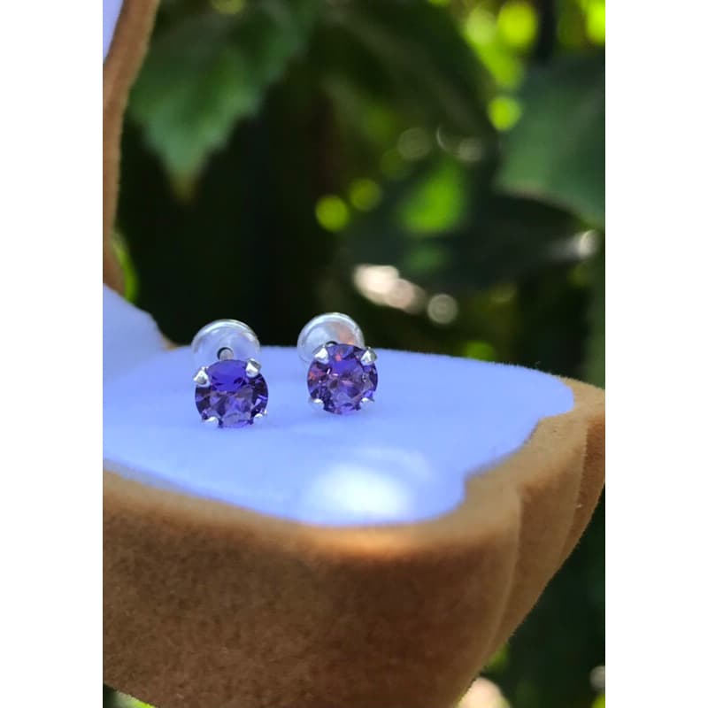 Brinco Bebê infantil tarraxa baby Pedra zircônia bolinha segundo furo Prata925+saquinho de veludo