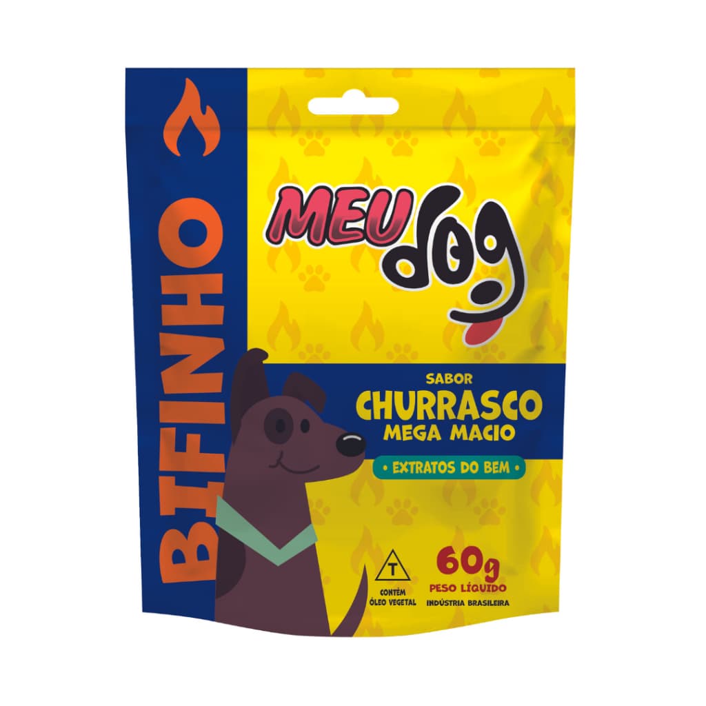 Bifinho Meu Dog 60g sabor CHURRASCO Petisco premium para cachorro
