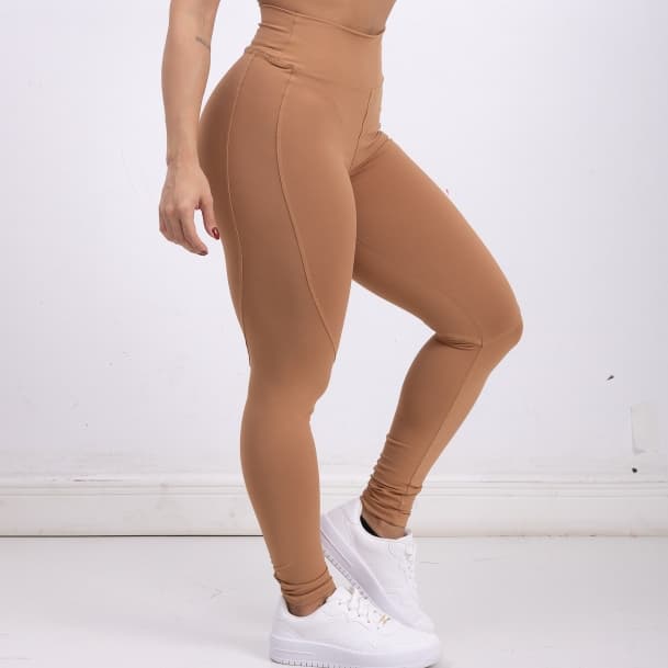 CALÇA LEGGING POLIAMIDA TECIDO GROSSO CÓS ALTO ZERO TRANSPARÊNCIA