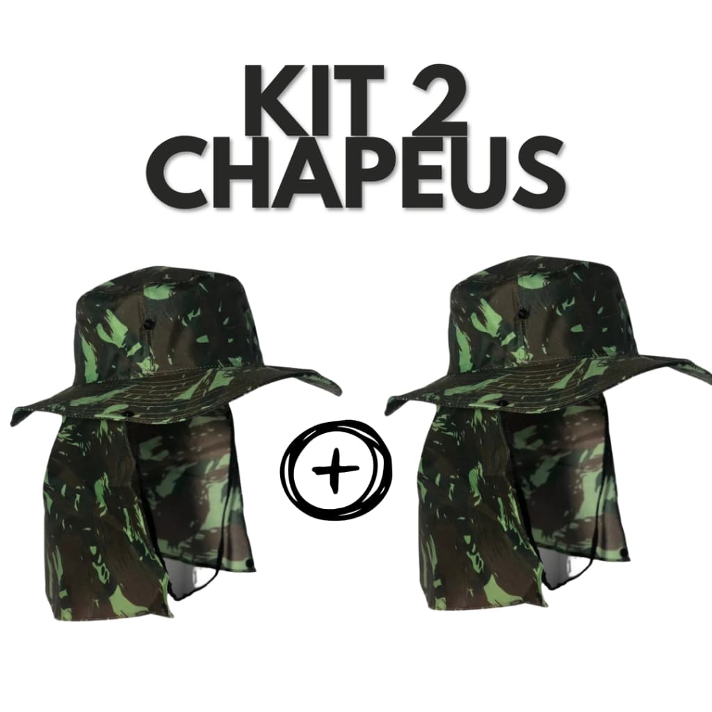 KIt 2 Chapéu Pescador Australiano Proteção Pescoço Sol Camping Australiano Proteção Nuca Pescoço