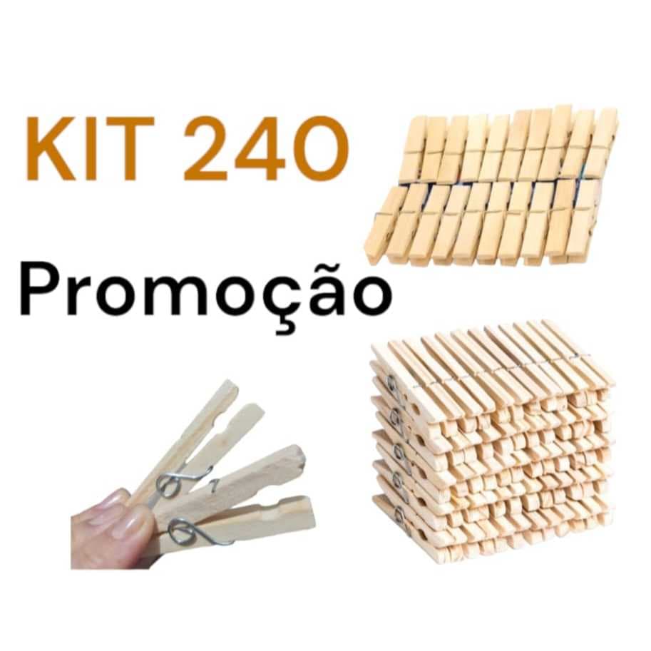 240 unidades de  Prendedor Pregador de roupas de madeira pregador promoção