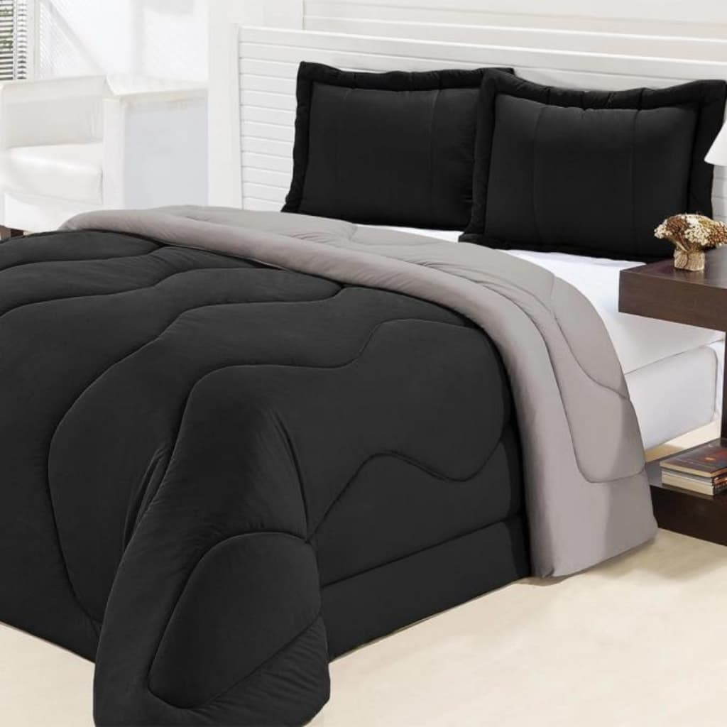 Edredom Queen Dupla Face Malha Gel 3 Peças