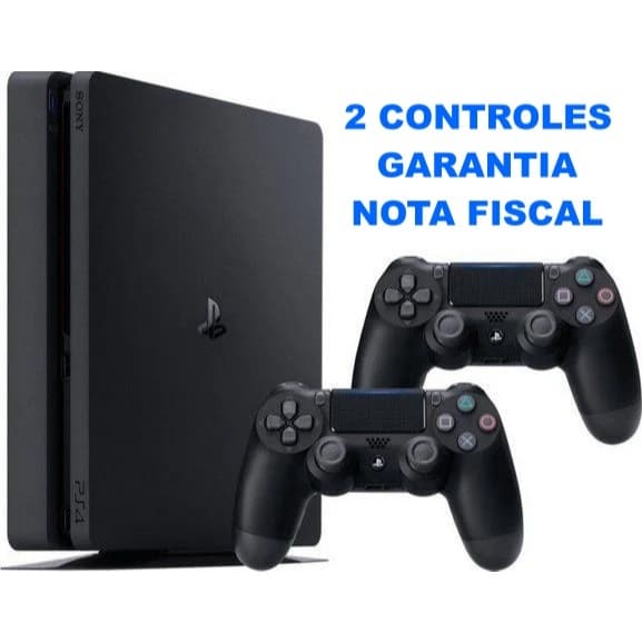 PS4 PlayStation 4 Slim 1TB + 2 Controles + Garantia + Nota Fiscal