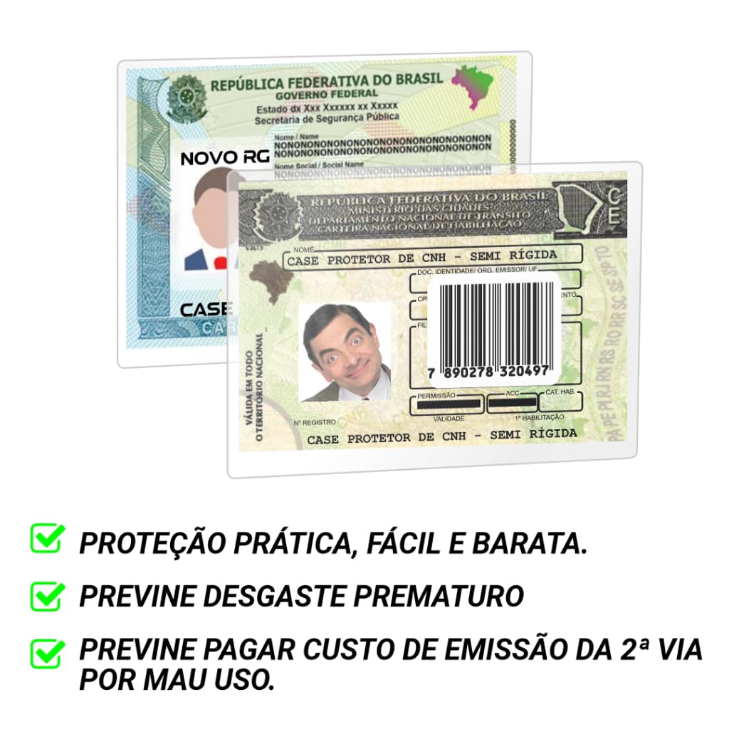 case doc RG CNH protetor de documentos atacado - original - revenda