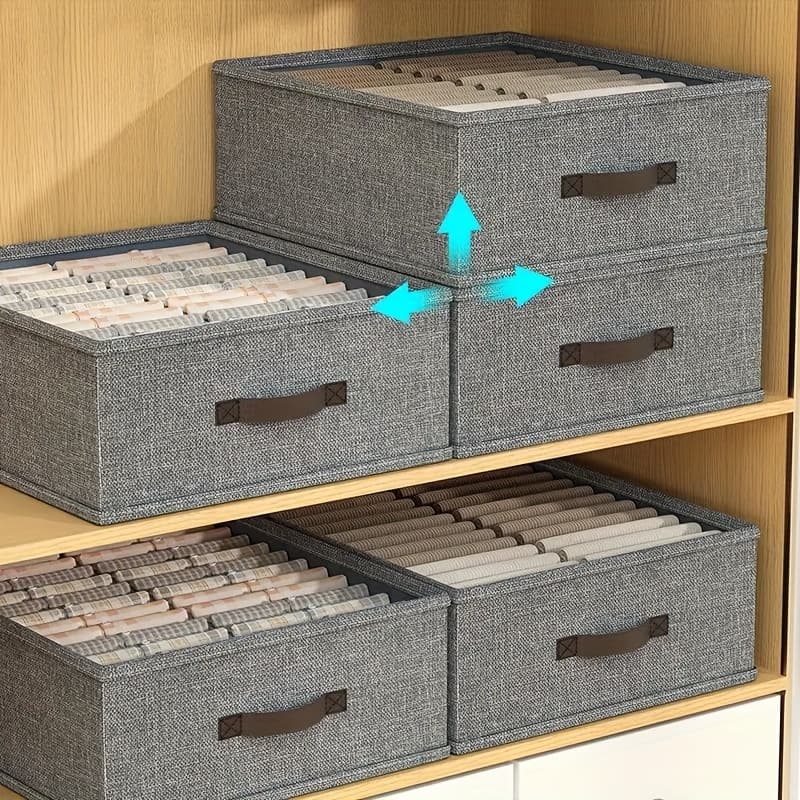 Organizador de 16 Compartimentos para Roupas & Acessórios Organizador de Roupas Armazenamento Portátil para Armário