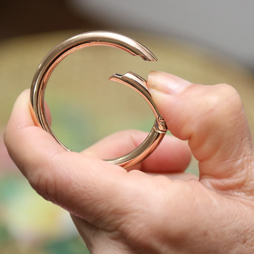 Mosquetão Argola Dourado 44 Mm  Kit  2 Unidades