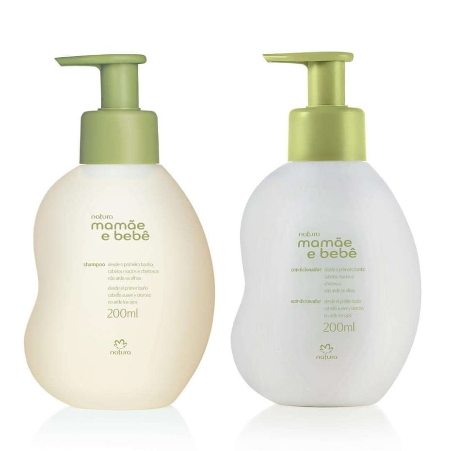 Natura Mamãe e Bebê Clássico: Shampoo e Condicionador 200ml