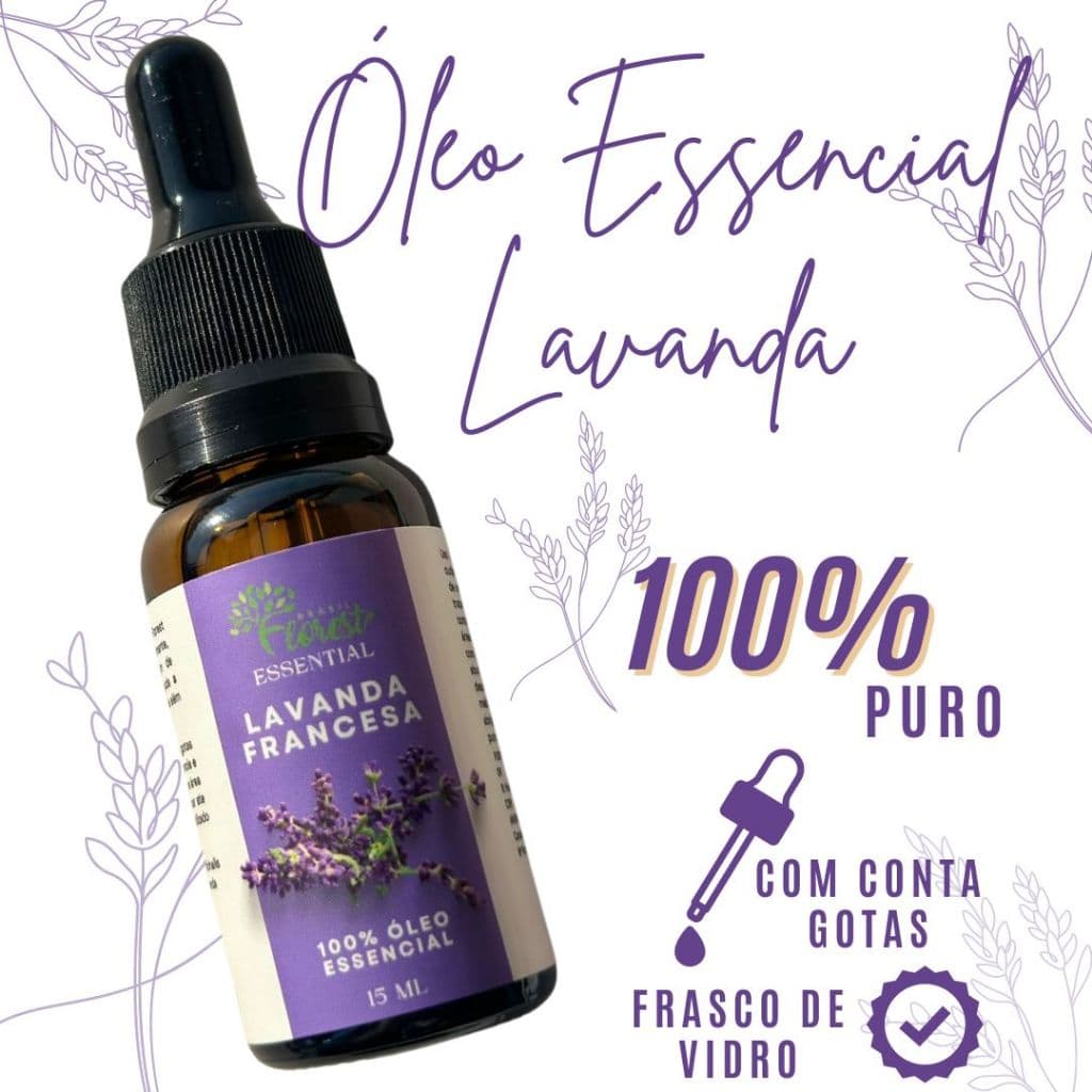 Óleo Essencial de Lavanda Francesa Conta Gotas
