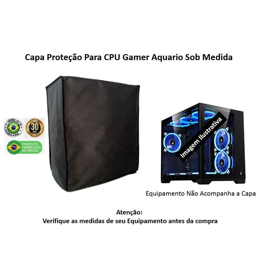 Capa Antipoeria CPU Tipo Aquario Gabinete Gamer Capa Proteção Antipoeria em Tnt Resistente