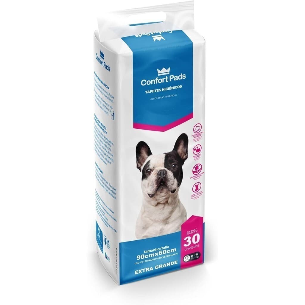 Tapete Higiênico Confort Pads 60x90cm com 30 Unidades para Cães
