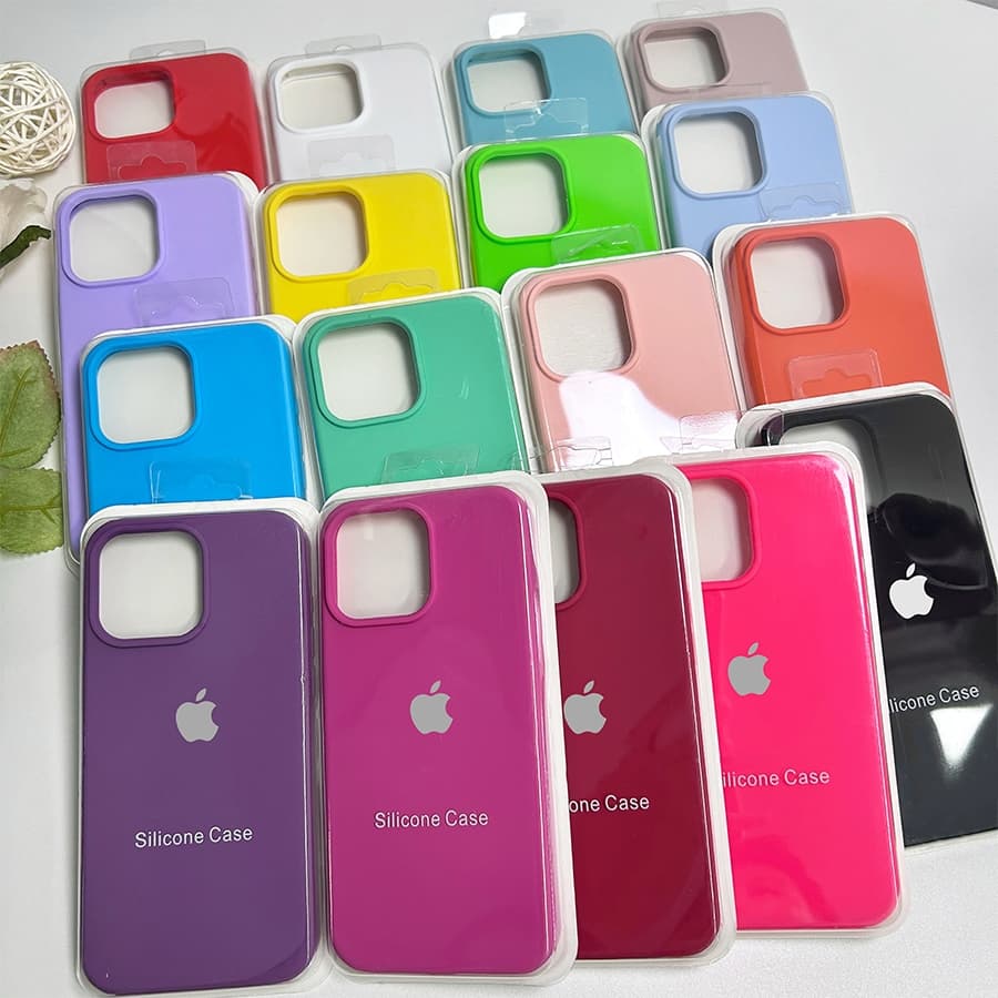 Capa de Silicone Líquido Premium para iPhone 14 14 Pro 14 Plus 14 ProMax Capa de Telefone Resistente a Quedas de Veludo