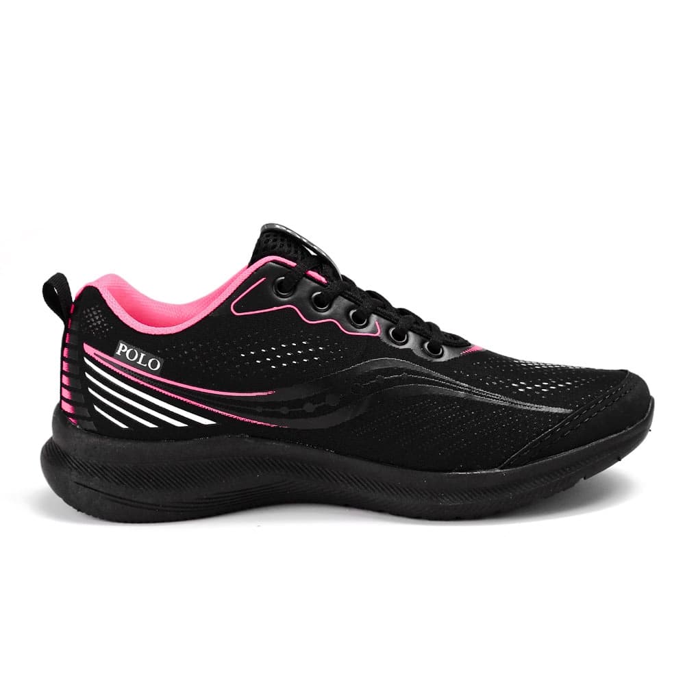Tênis Feminino Esportes Corrida Preto Pink