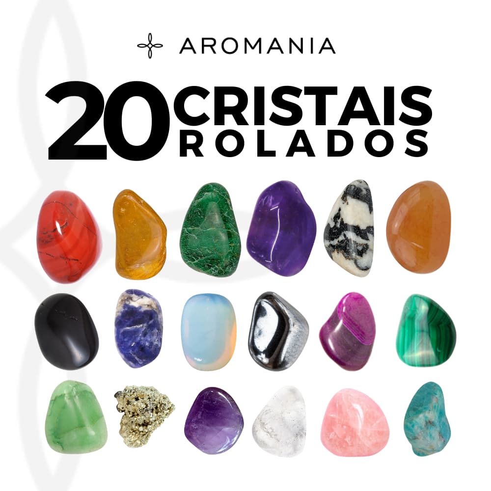 Pedras Roladas Cristais 100% Naturais Kit 20 Unidades