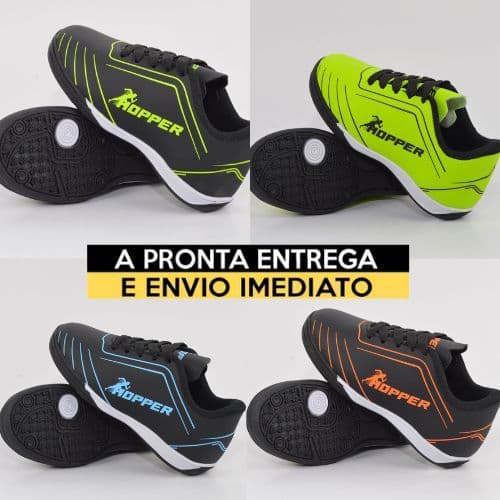 Chuteira Baby Infantil Society Grama Sintética Hopper - Tamanhos 26 a 33, Diversas Cores