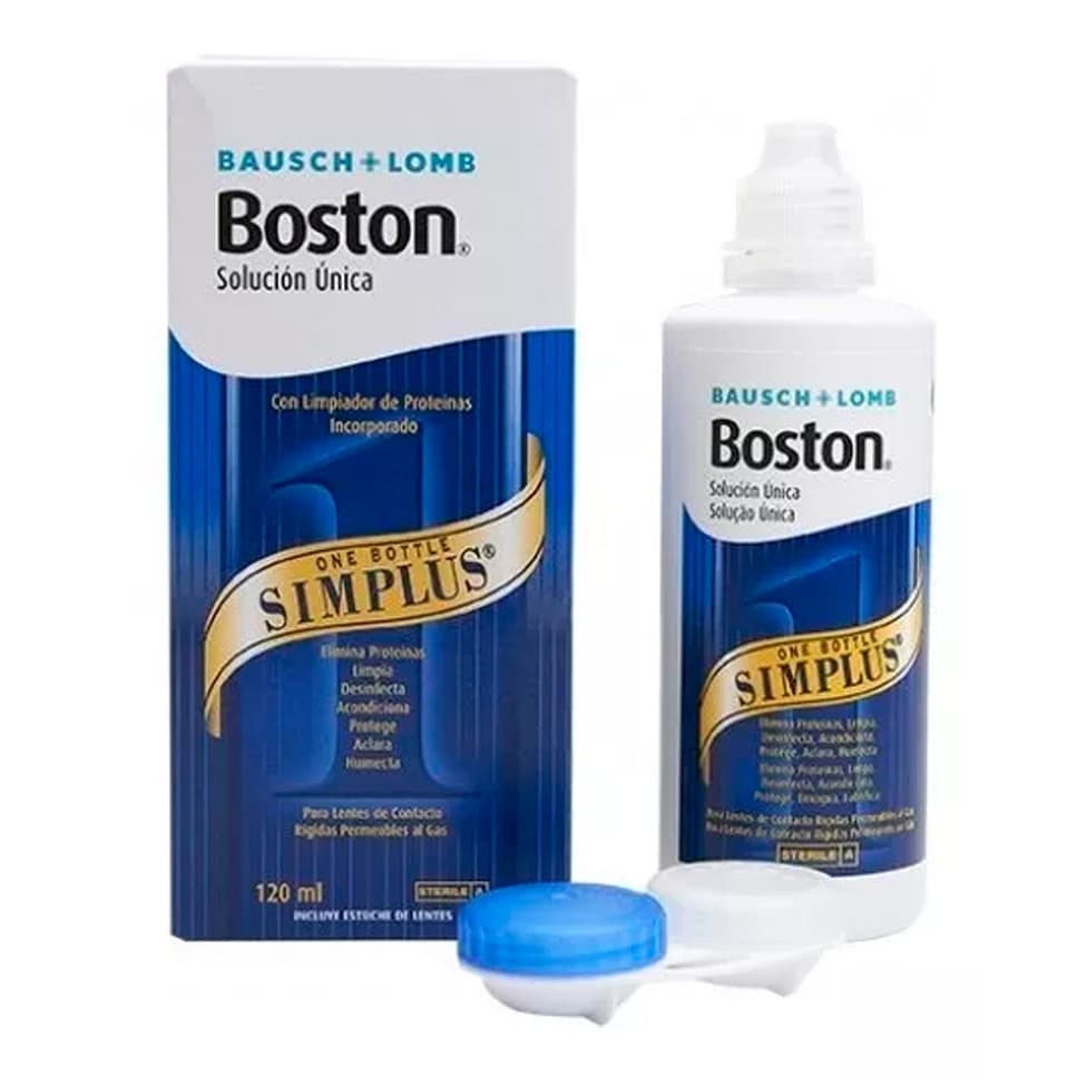 Boston Simplus + Estojo / Solução de limpeza para lentes rígidas