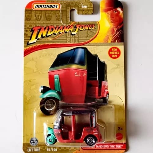 Miniatura Carrinho Matchbox TukTuk Indiana Jones Diecast