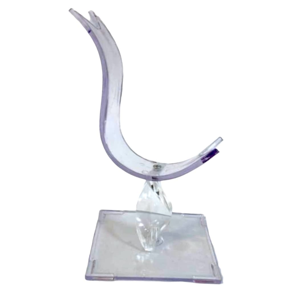 10 Expositor De Calçados. Haste Torcida 5cm. Acrílico transparente