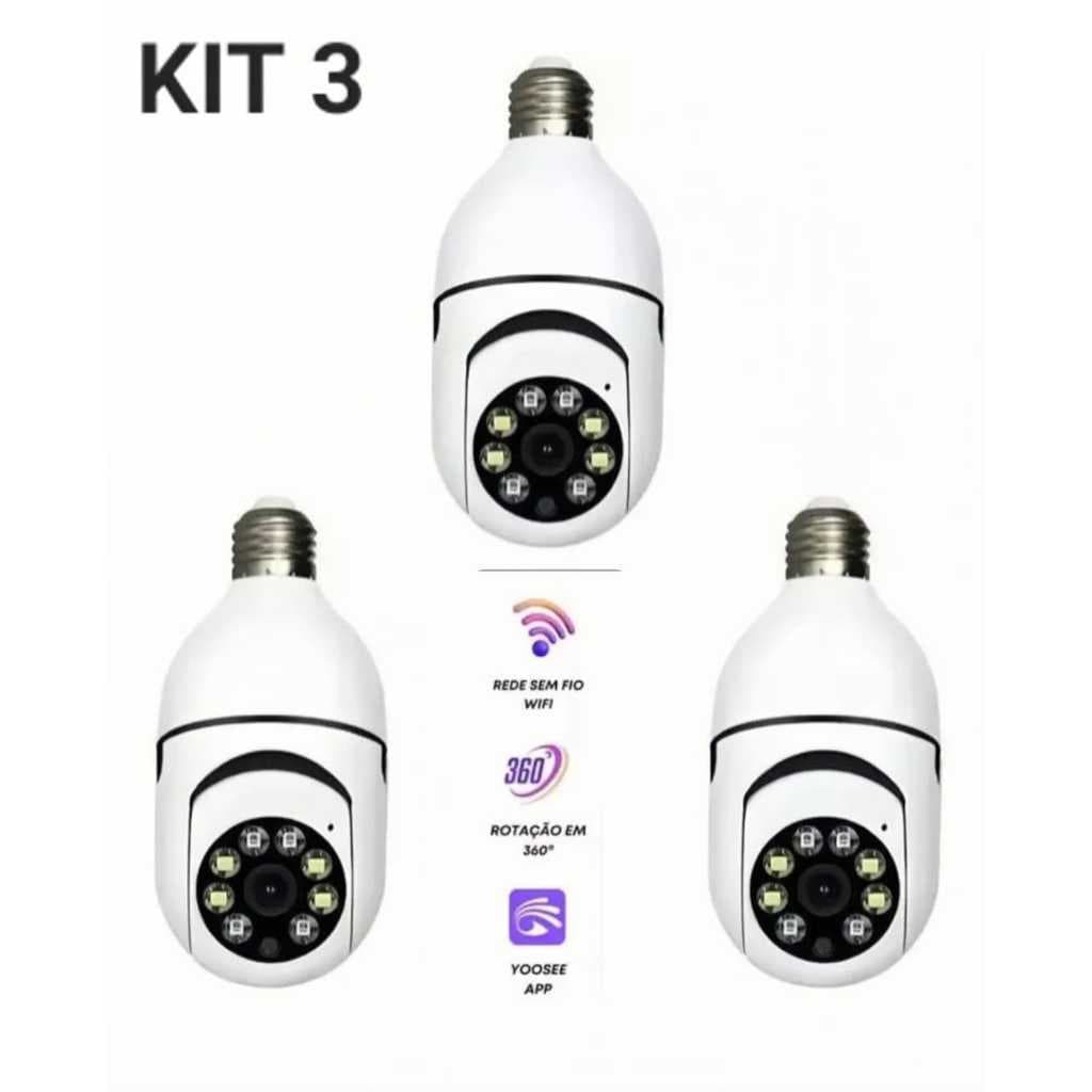 Câmera de segurança a Prova D'água sem fio gira 360 com app Yousee full HD visão notturna