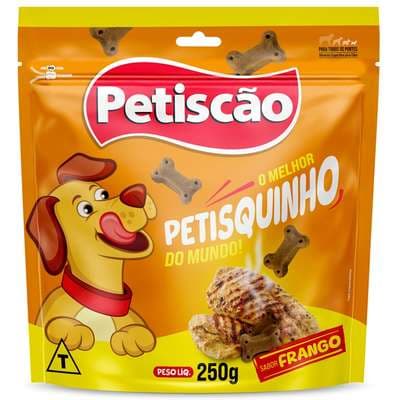 Bifinho Petiscão Petisquinho para Cães Adultos Sabor Frango 250gr