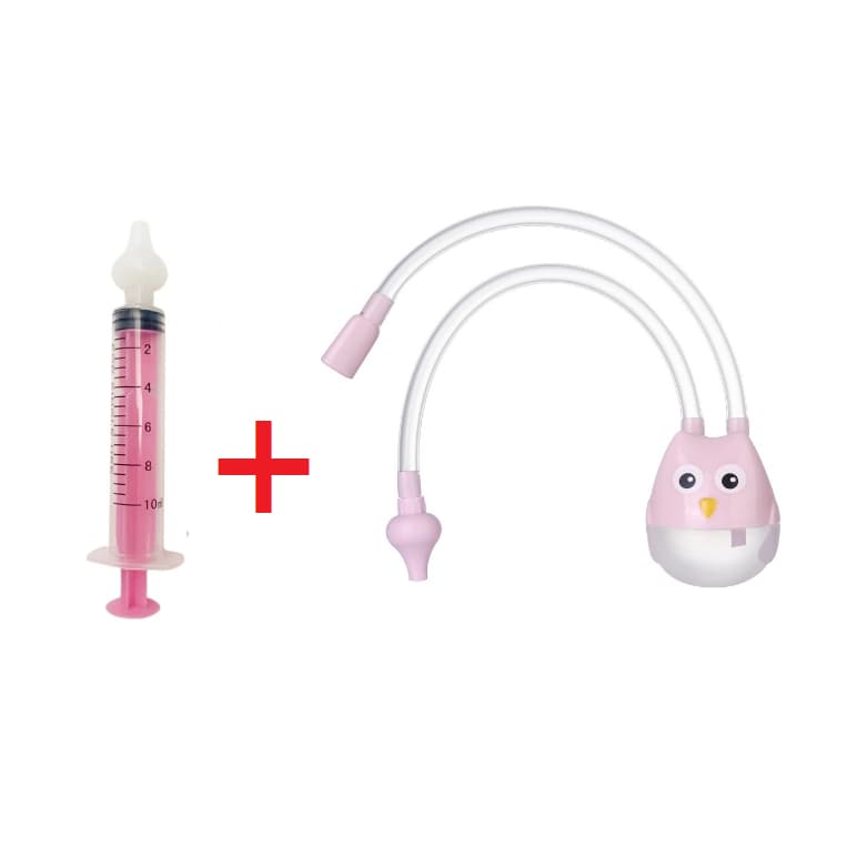 Kit Seringa E Aspirador Nasal Lavagem E Limpeza Para Bebês Higiene Catarro Lavador Nasal