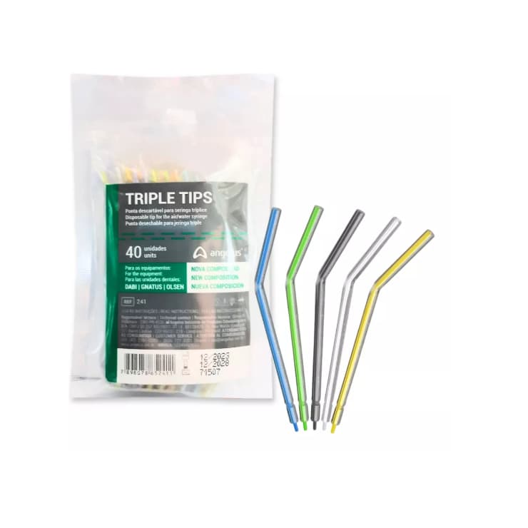 Ponta de Seringa Tríplice Triple Tips c/ 40 unid - Angelus