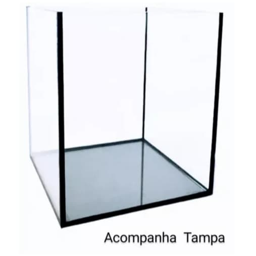 aquario cubo nano 30x30x30 25 litros para peixes e plantas