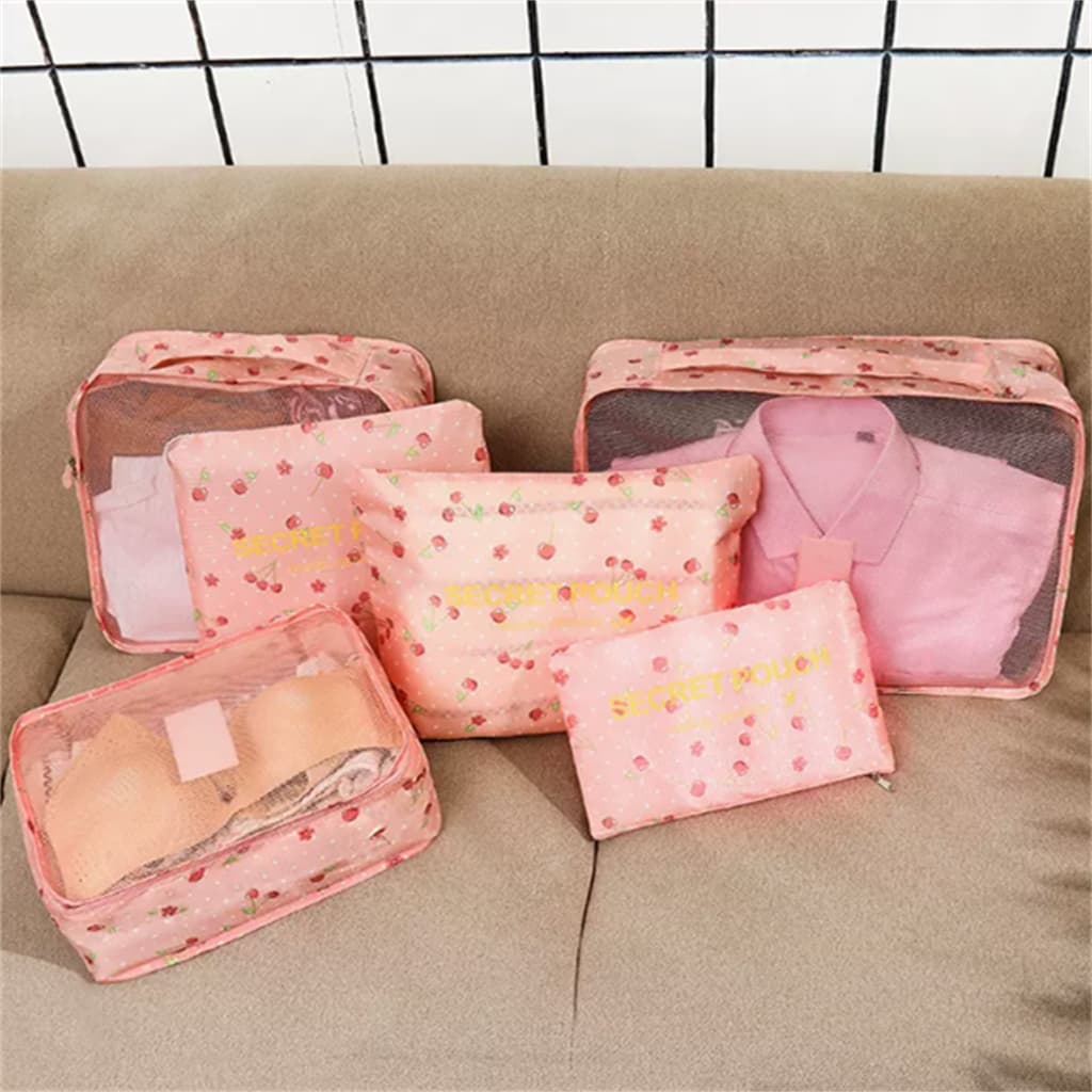 Kit Organizador Mala Bolsa De Viagem Necessaire 6 Peças CYC900108