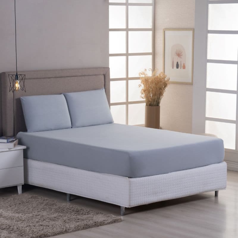 Jogo de Lençol Malha 100% Algodão Fronhas com Zíper  Solteiro / Casal Padrão / Queen / King