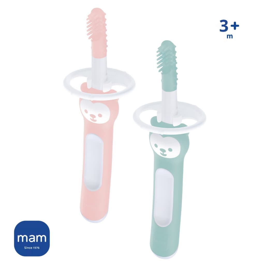 Escova Massageadora de Gengiva MAM - Massaging Brush -3+ meses Bebê Higiene Oral Primeira Escova Dentes