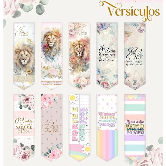 50 ou 100 marcadores de página para bíblia, festividade, data especial ou congresso de igreja