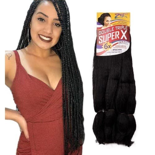 Jumbo Cabelo Para Tranças Box Braid MEGAX/HIPERX/SUPERX Jumbão 400g - Fibra Especial