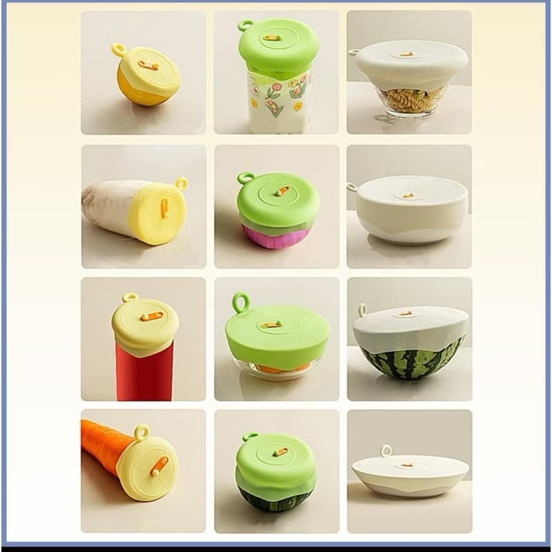 Kit 3 Tampas De Silicone Para Microondas Tigela Panelas  Resistentes Ao Calor Alimentos Seladas antilkbr