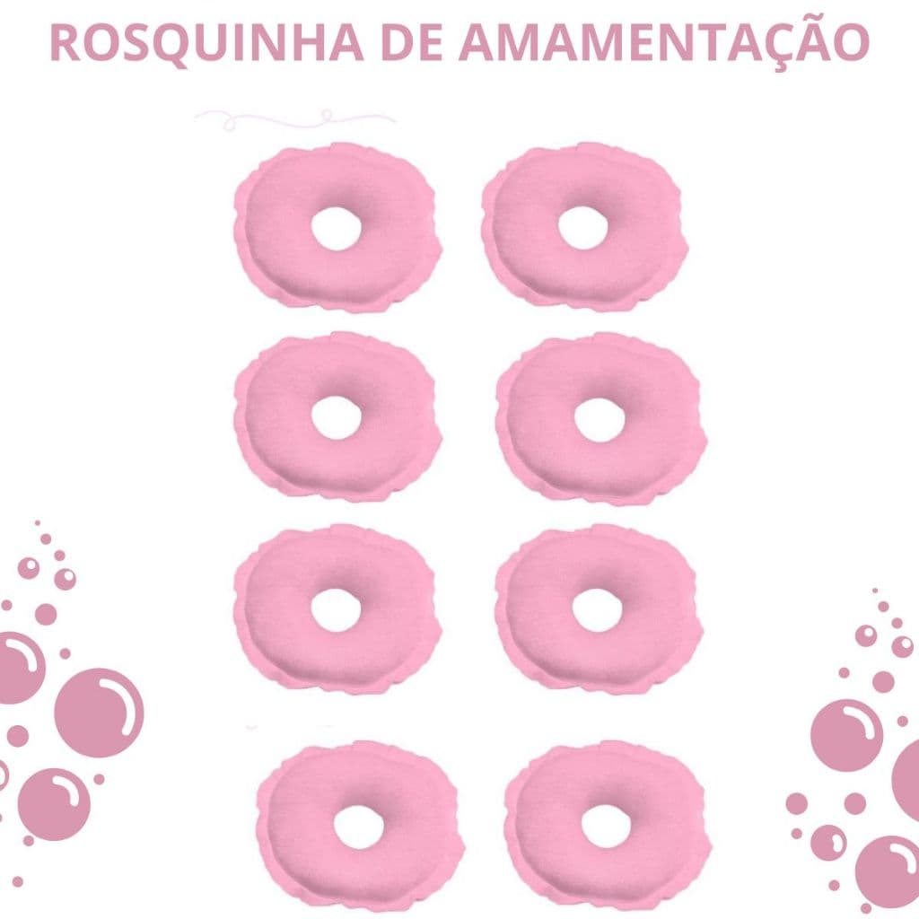 Kit 8 Rosquinhas De Amamentação Absorvente Protetor Lavável Macia Confortável Para Seios