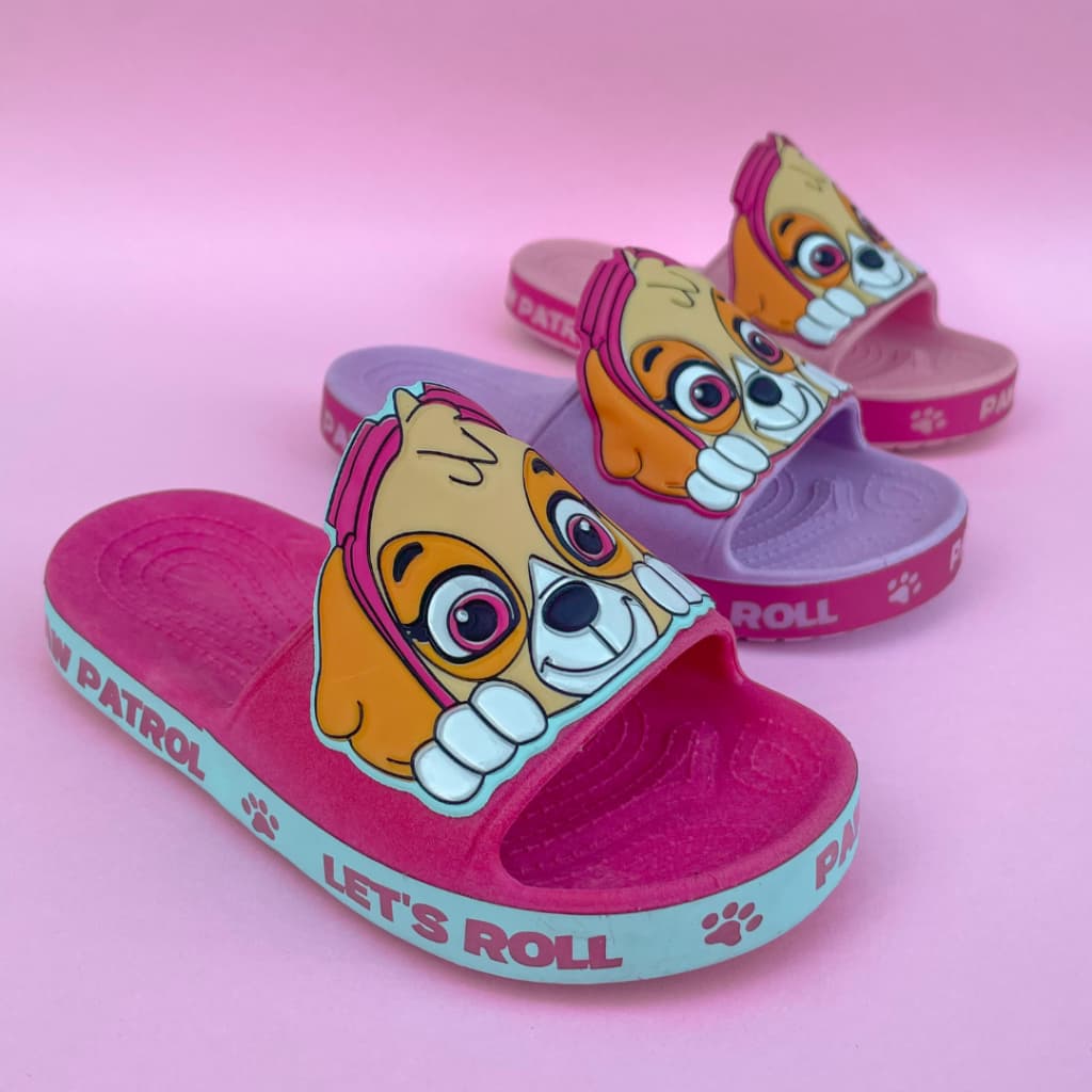 CHINELO SLIDE FEMININO INFANTIL PATRULHA CANINA SKYE CRIANÇA MENINA CONFORTÁVEL MACIO