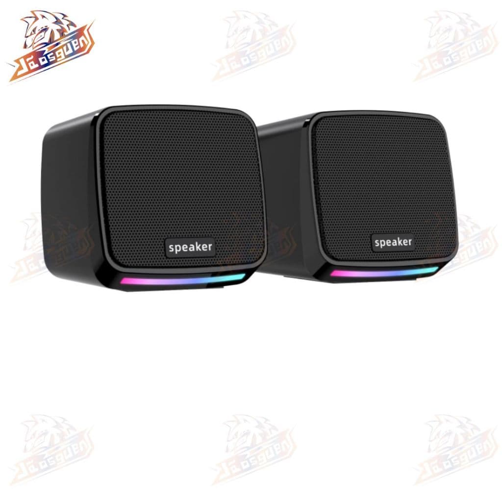 Caixinha Caixa de som computador PC gamer alto falante RGB luz de respiração fria