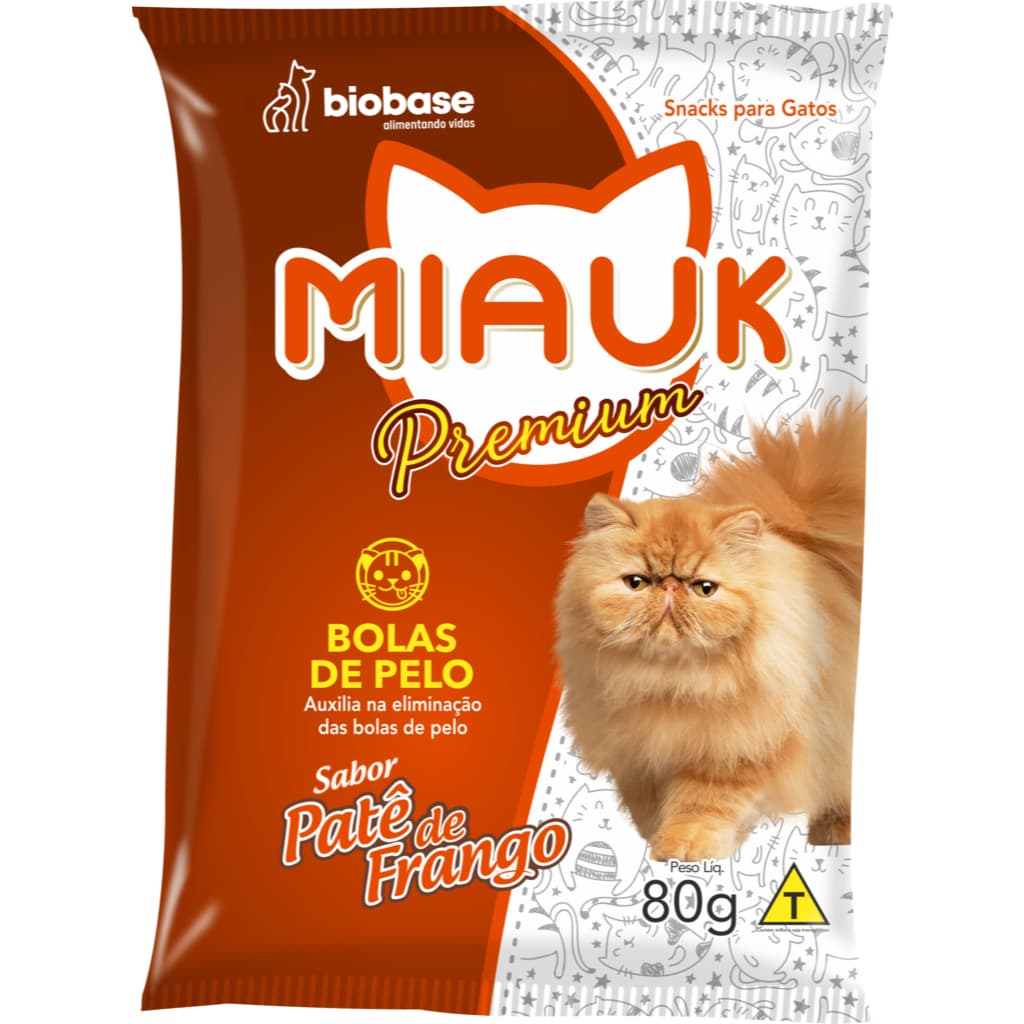 PETISCO GATOS MIAUK ANTI BOLA DE PELO 12 UN C/ 80GR