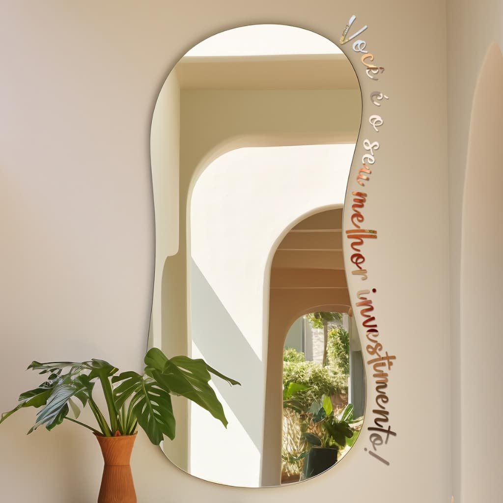 Frases Decorativas para paredes Espelho Decorativo em Acrílico Espelhado Diy Consultorio Salão