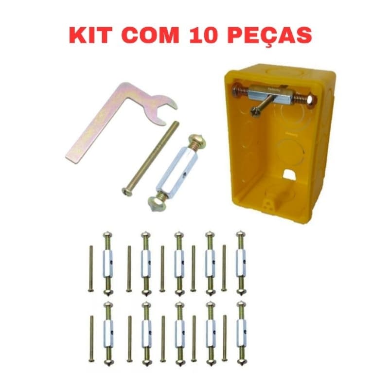 Kit Reparo Salva Caixinha 4x2 Luz Interruptor Com 5 e 10 Peças