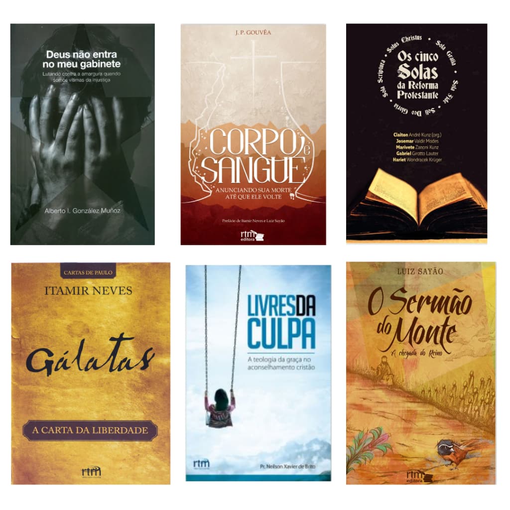 Kit 6 Livros de Teologia Cristã Comentário Bíblico História Religião Igreja Evangélica Evangelismo