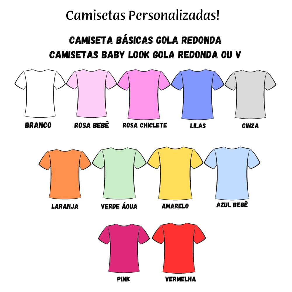 Camisetas Personalizadas - Frente e verso - Camisetas para Festas, eventos e Trabalho